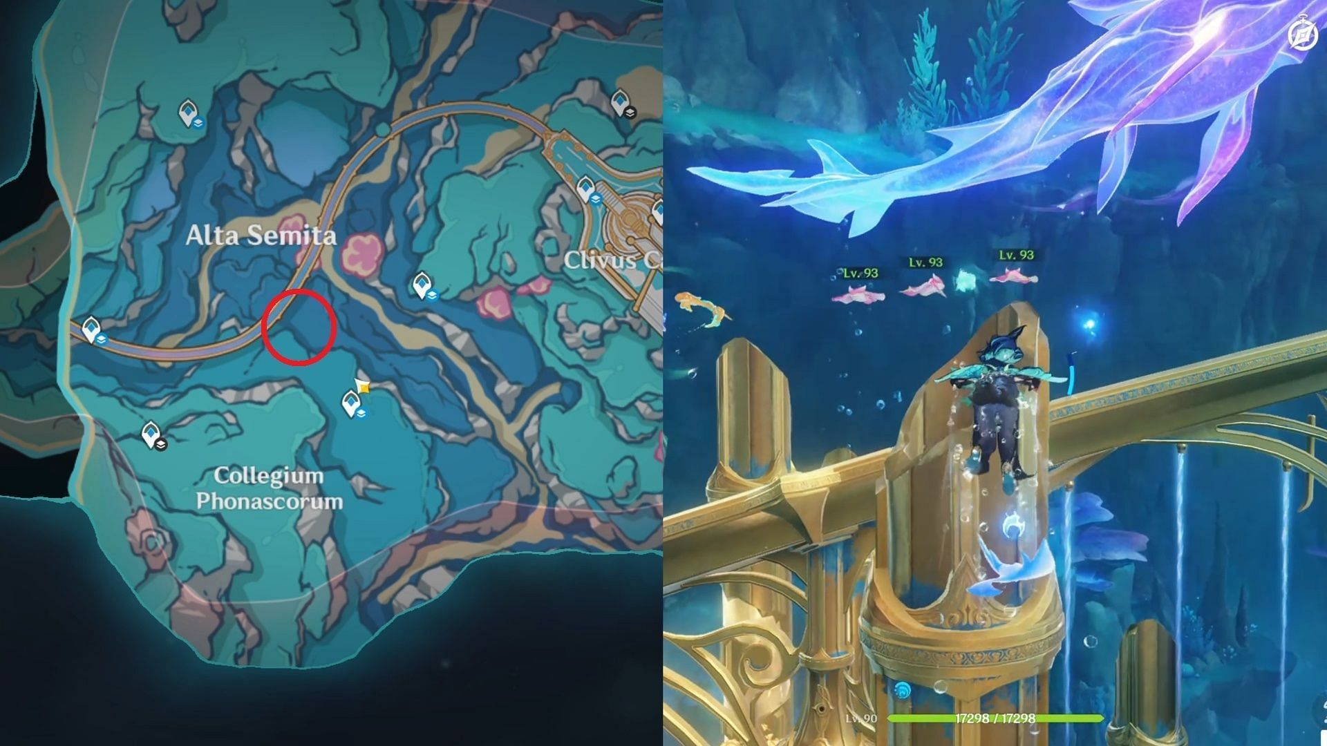 There's a Seelie above the pipe (Image via HoYoverse)